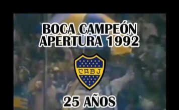25 años de Boca Campeón Apertura 1992