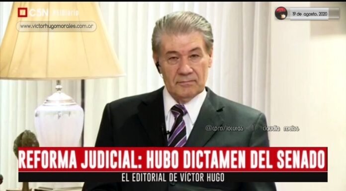 Editorial de Víctor Hugo Morales en «El Diario»; C5N | Miércoles 19 de Agosto de 2020.-