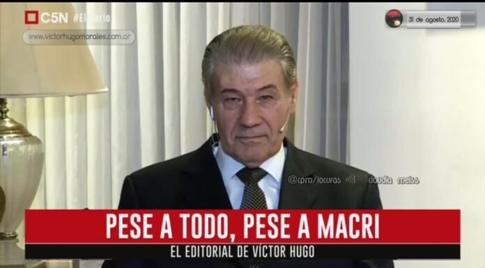 Editorial de Víctor Hugo Morales en «El Diario»; C5N | Lunes 31 de Agosto de 2020.-