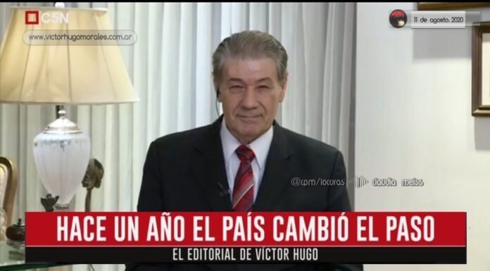 Editorial de Víctor Hugo Morales en «El Diario»; C5N | Martes 11 de Agosto de 2020.-