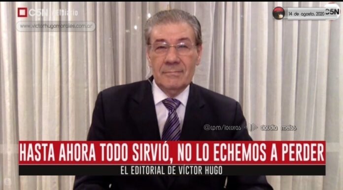 Editorial de Víctor Hugo Morales en «El Diario»; C5N | Viernes 14 de Agosto de 2020.-
