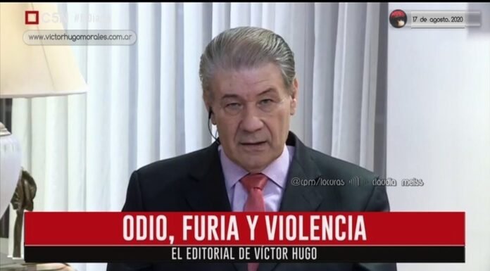Editorial de Víctor Hugo Morales en «El Diario»; C5N | Lunes 17 de Agosto de 2020.-