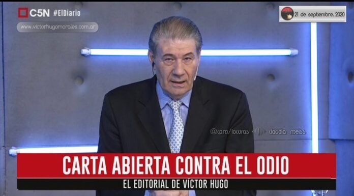 Editorial de Víctor Hugo Morales en «El Diario»; C5N | Lunes 21 de Septiembre de 2020.-