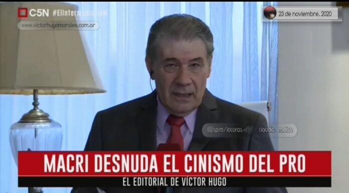 Editorial de Víctor Hugo Morales en «El Diario»; C5N | Lunes 23 de Noviembre de 2020.-