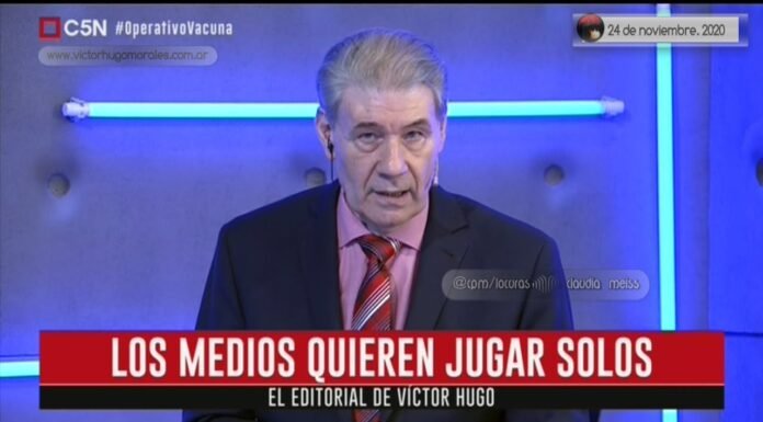 Editorial de Víctor Hugo Morales en «El Diario»; C5N | Martes 24 de Noviembre de 2020.-