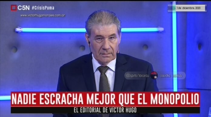 Editorial de Víctor Hugo Morales en «El Diario»; C5N | Martes 01 de Diciembre de 2020.-